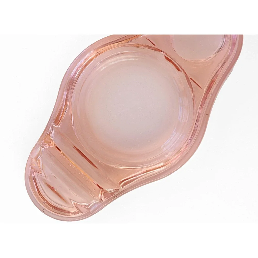 Cambridge Glass Peach-Blo Vintage Vanity Dish Hand Painted